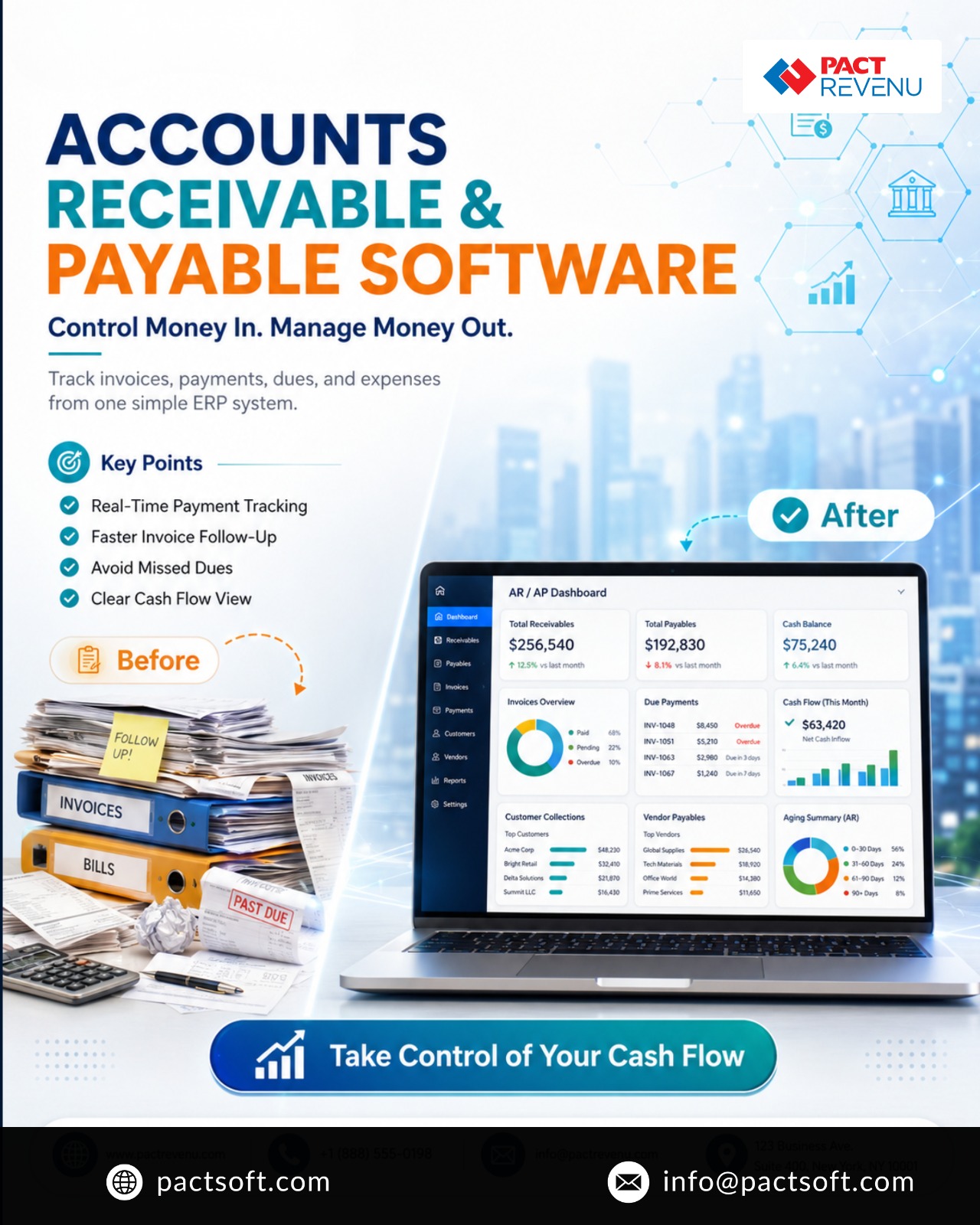Accounts Receivable and Payable Software Dubai - PACT REVENU