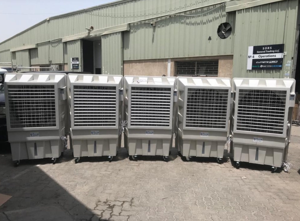 White Evaporative Air Cooler – 23,000 m³/h Industrial Outdoor Air Cooler 