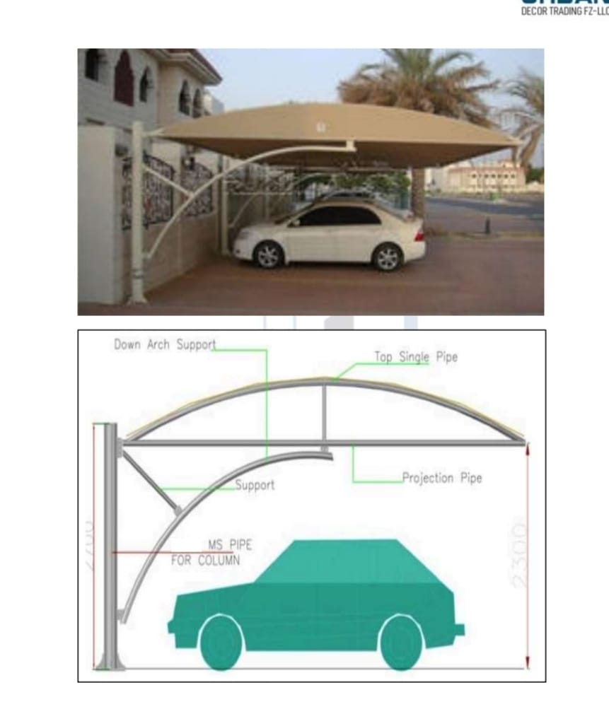Pergola Parking Shades, Playground shades,  Car Parking Shades  - Image 2