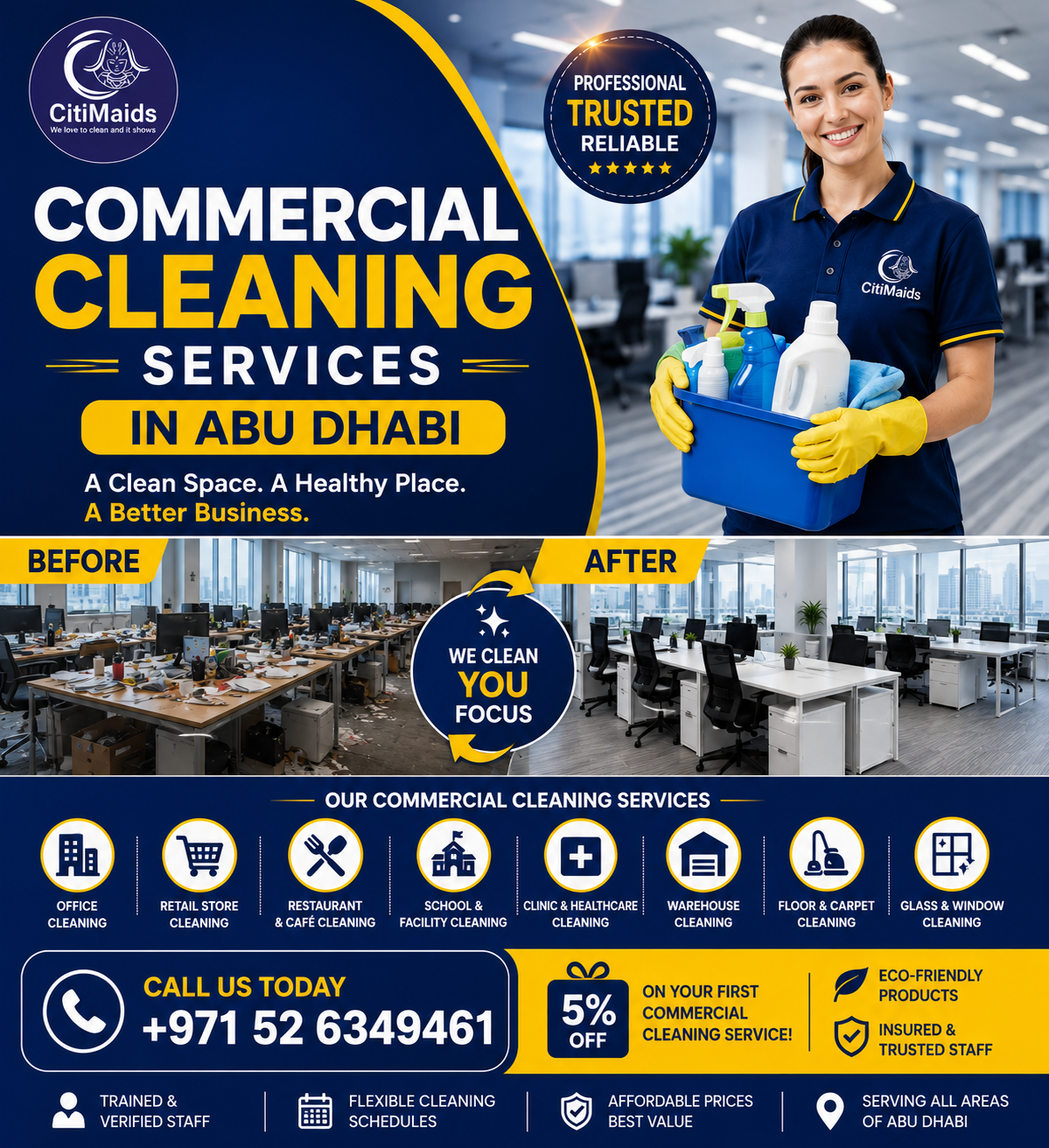 Commercial cleaning services in Abu Dhabi