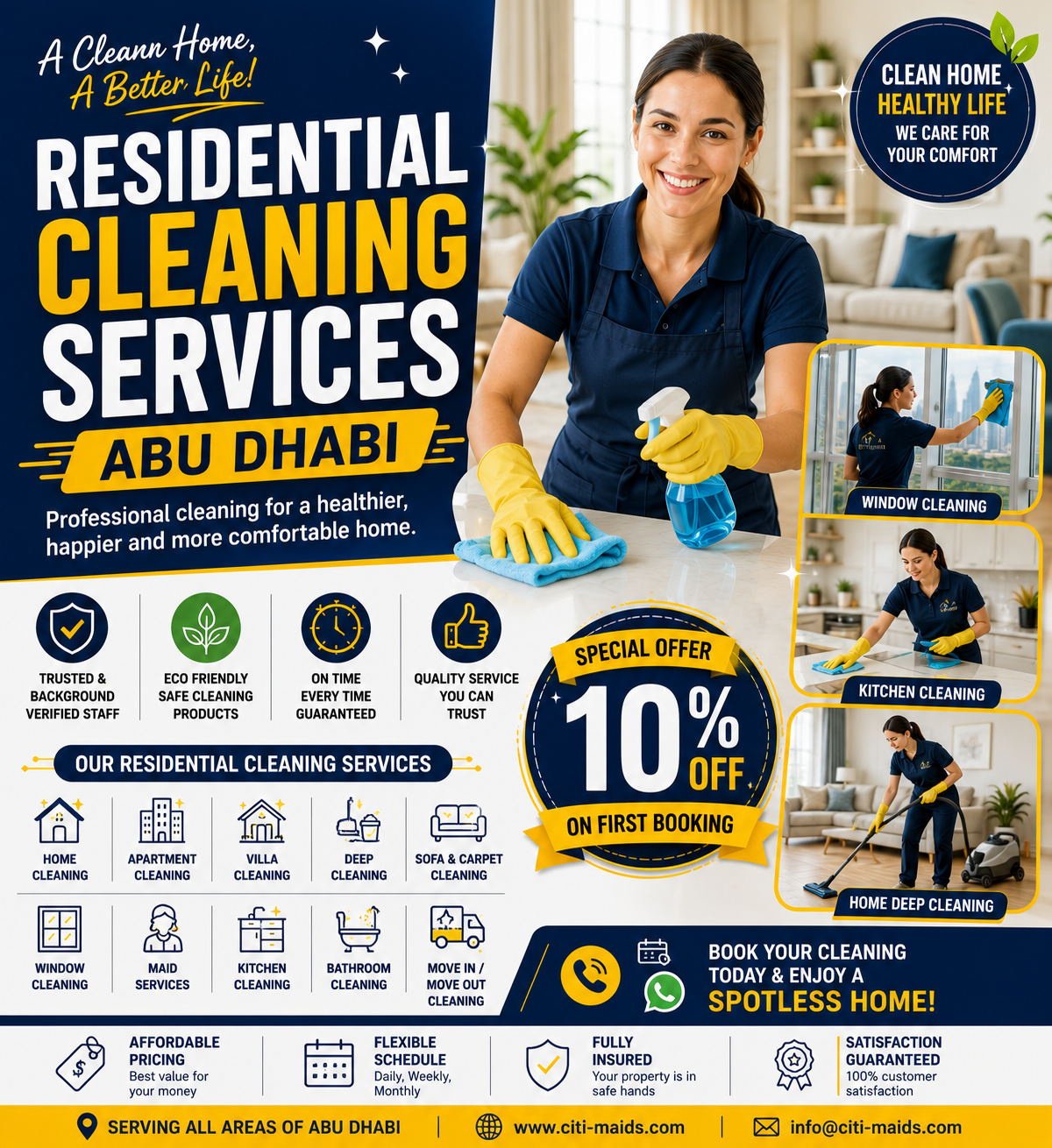 Residential cleaning services in Abu Dhabi