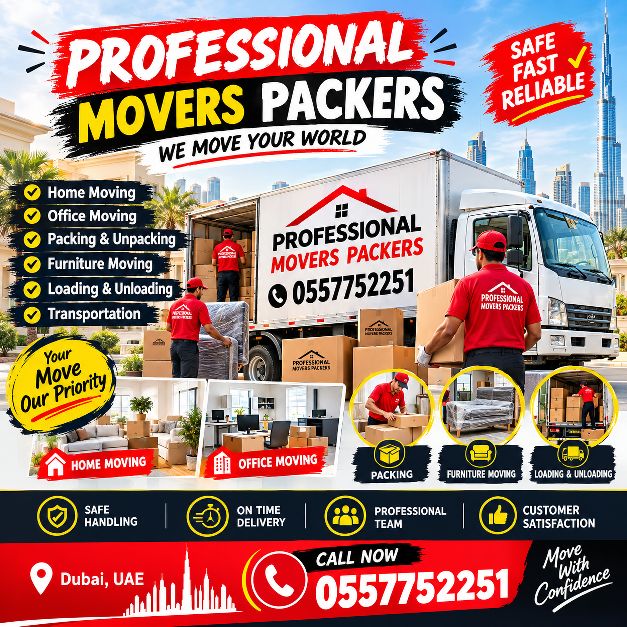 Professional movers and packers in Dubai