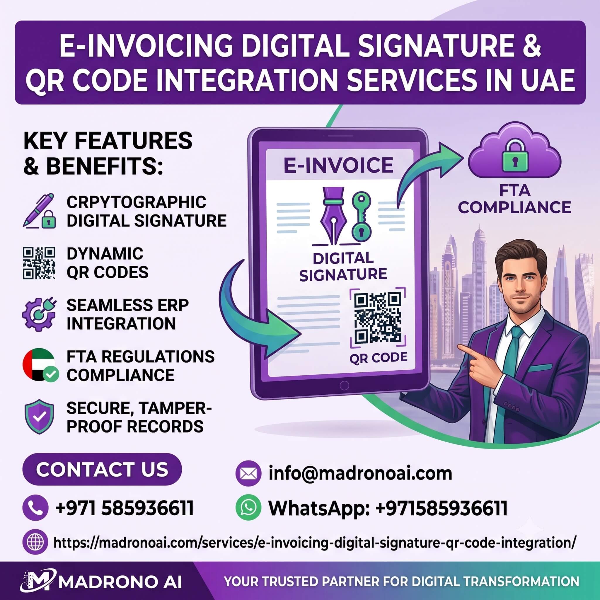 E-Invoicing Digital Signature & QR Code Integration Services in UAE