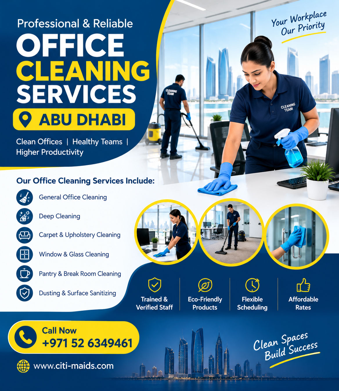 Office cleaning services in Abu Dhabi