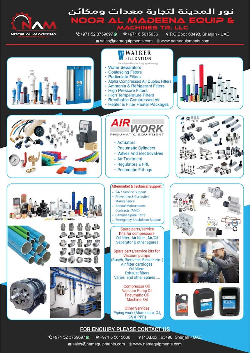 Noor Al Madeena Equip & Machines Tr LLC — Pumps Valves Fittings in Sharjah, Al Nahda - Image 2